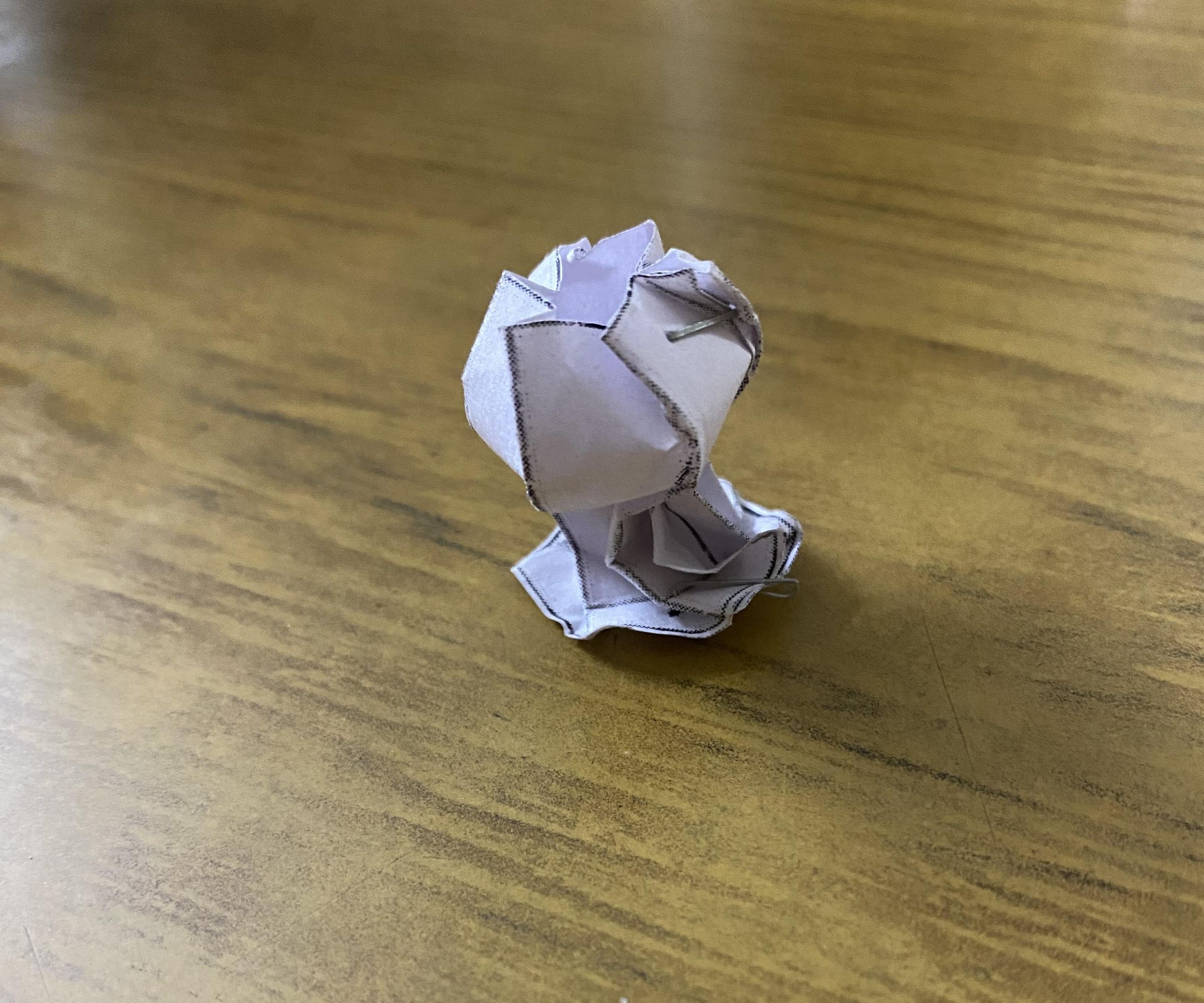 Pleated Origami Chess Pawn