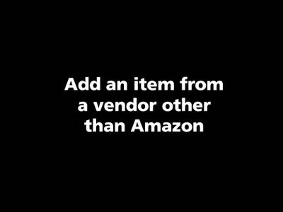 TOOLING CLOUD: Add Non-Amazon Vending Item
