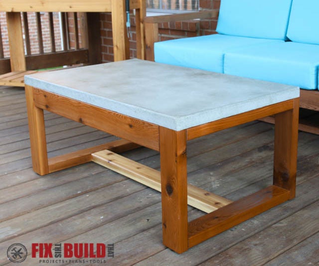 DIY Concrete Top Coffee Table 6 Steps (with Pictures) Instructables