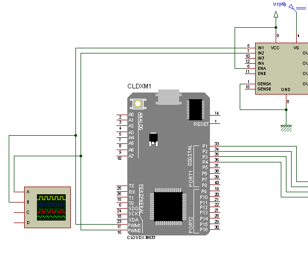Controlling DC Motors With the L298N Using CloudX Microcontroller