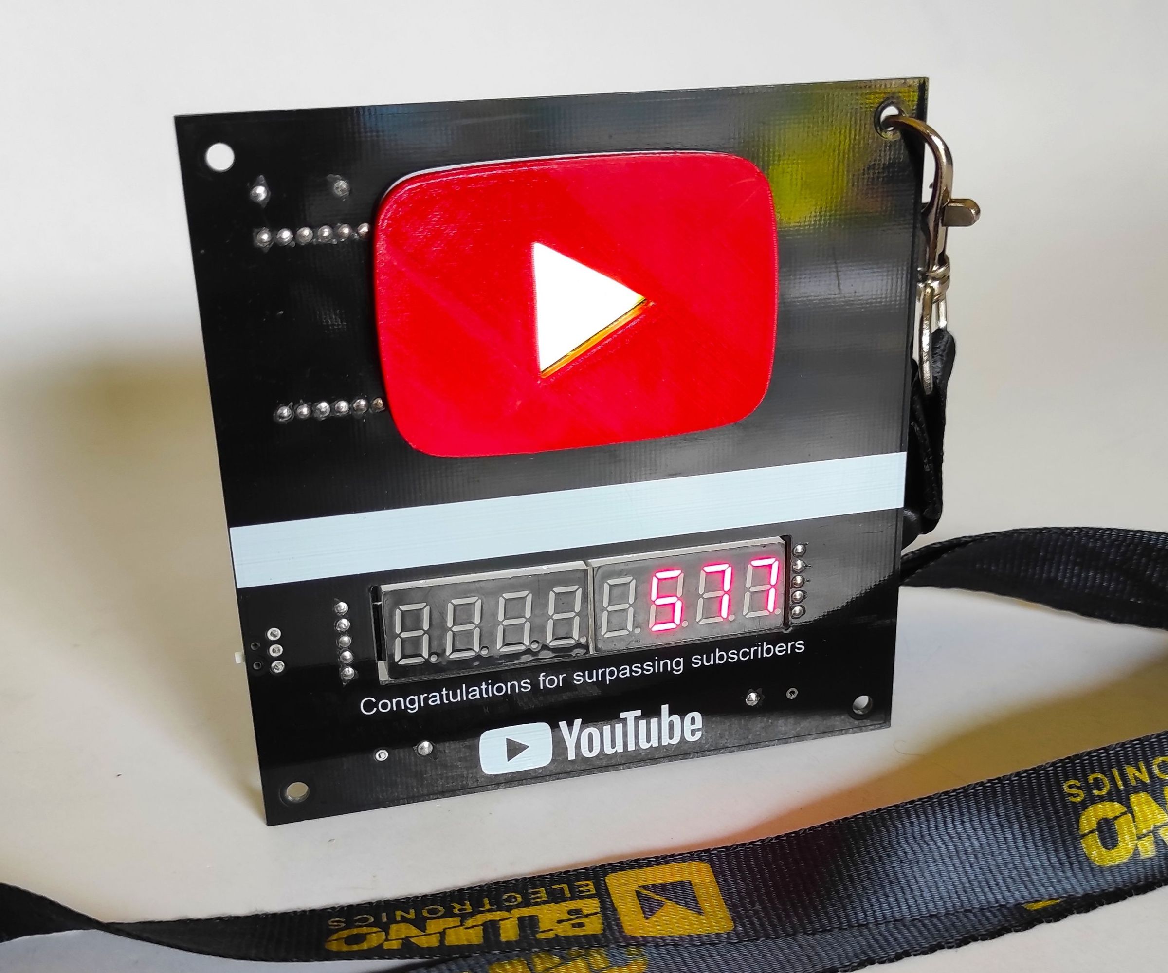 DIY Youtube Play Button Subscriber Counter - PCBWAY