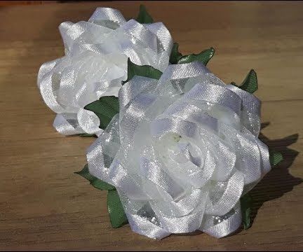  Rose. Scrunchy. Нежная Роза. Резиночка Для Волос.