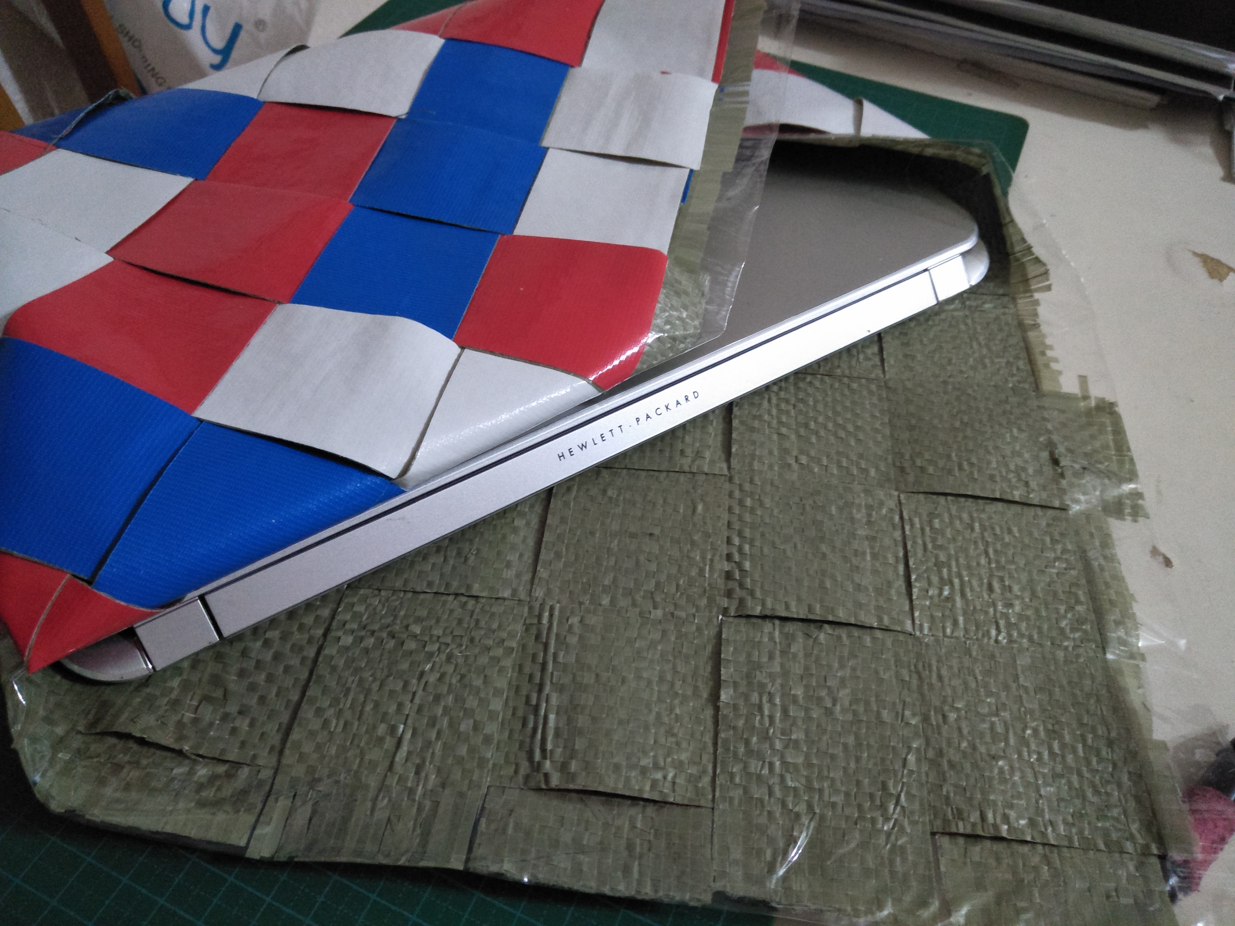 Woven Duct Tape Laptop Sleeve 12 Steps Instructables