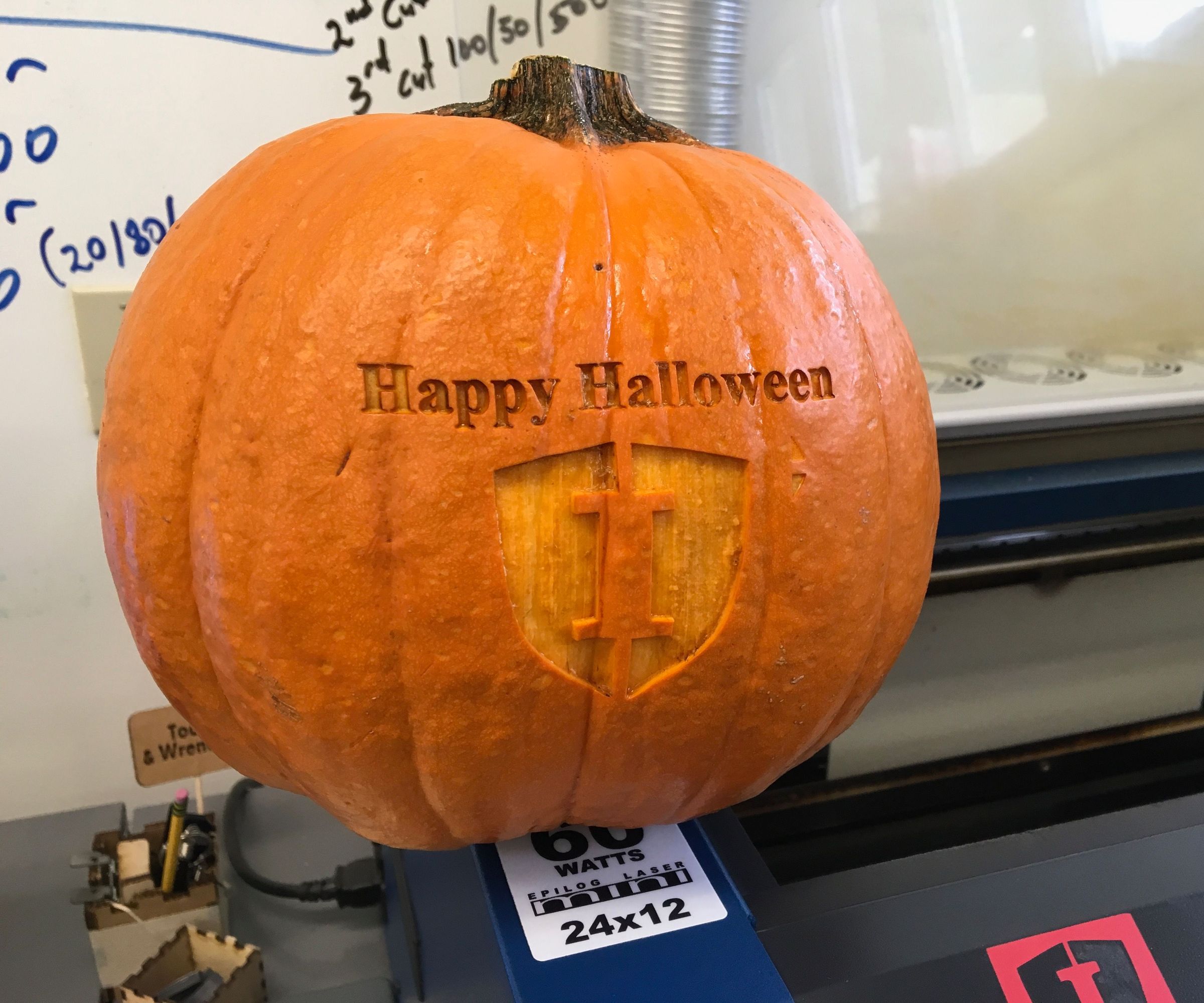 Laser Etched Pumpkin