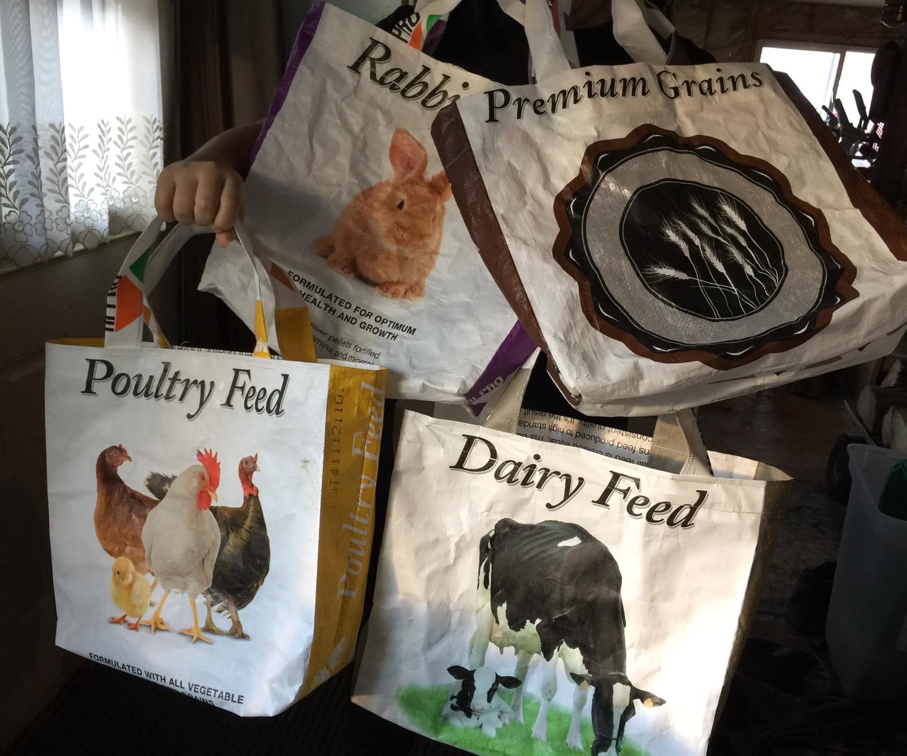 Tote Bags Made From Feed Bags