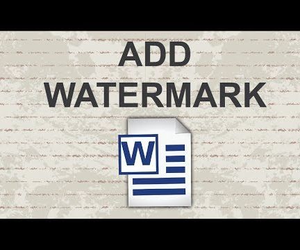 How to Insert Watermark in Word