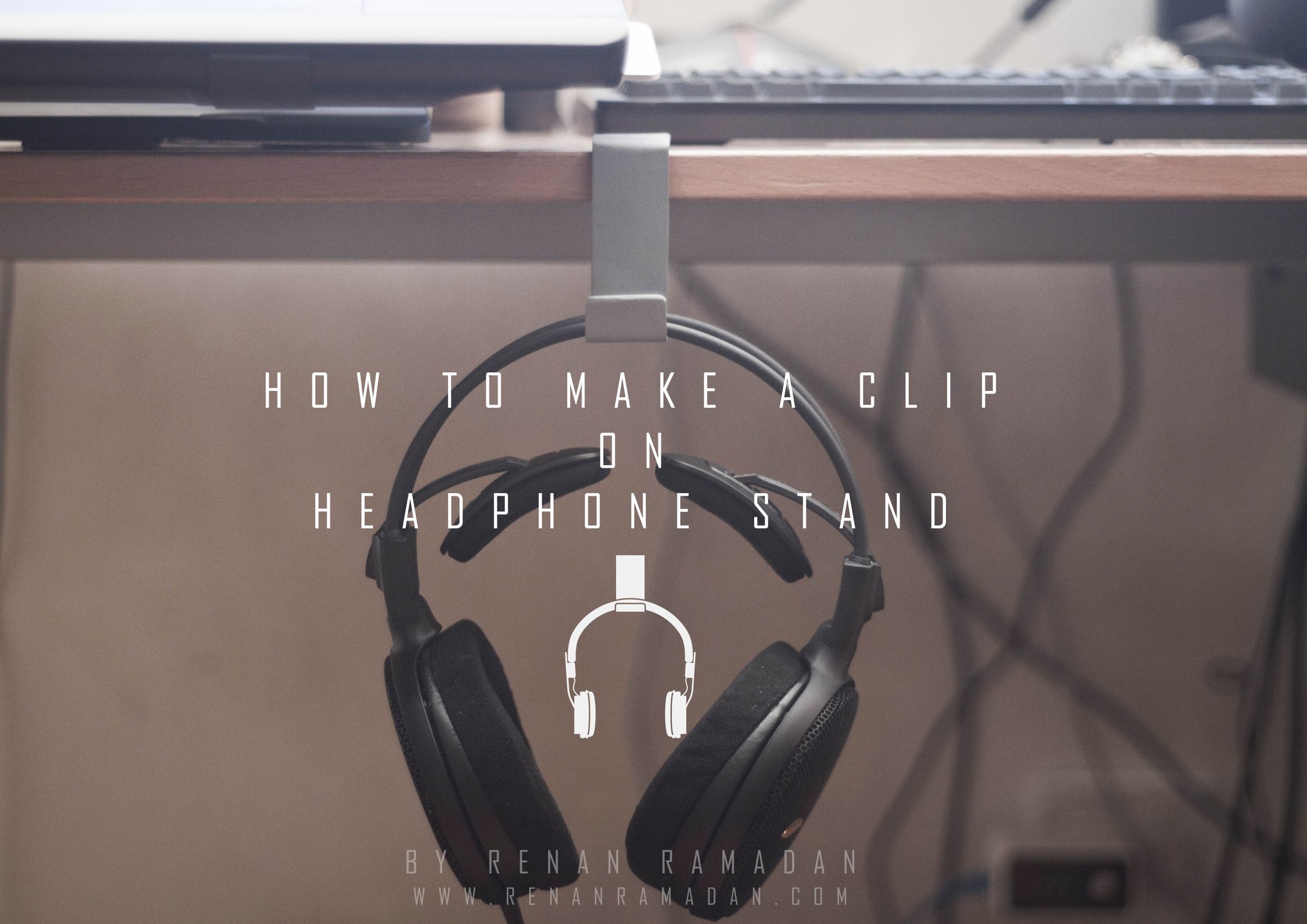 Upcycled Clip-on Headphone Stand/rest Made From a Printer Frame