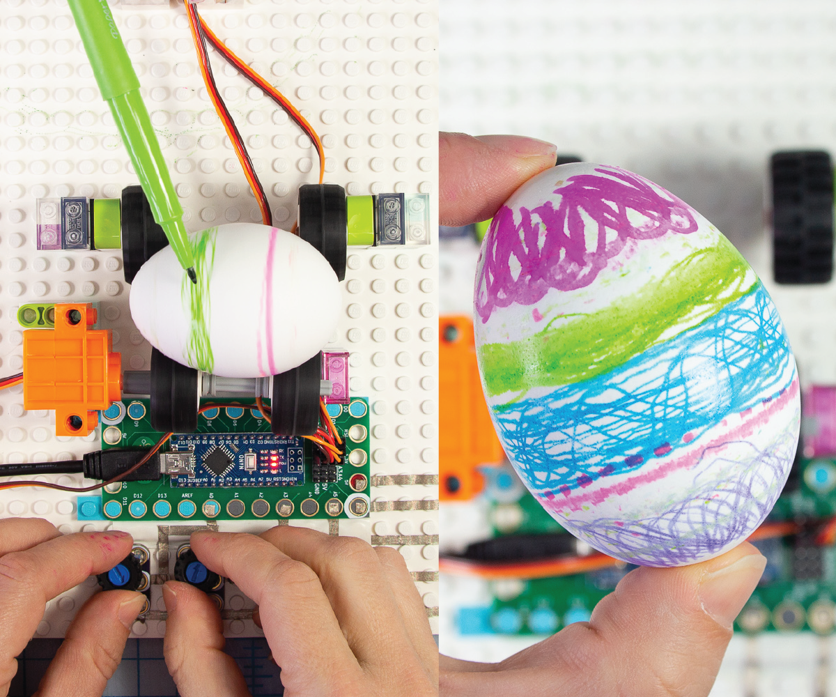 "L-egg-o" Lego Egg Decorator Robot