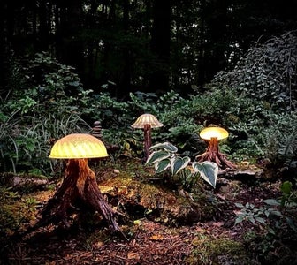 Solar Glowing Mushroom Outdoor Lighting 