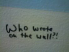 April Fools: Write on the Wall.