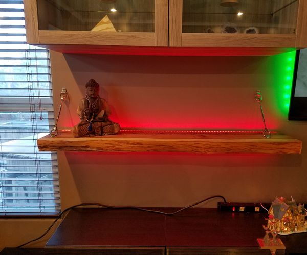 Floating Shelf With LED Lights