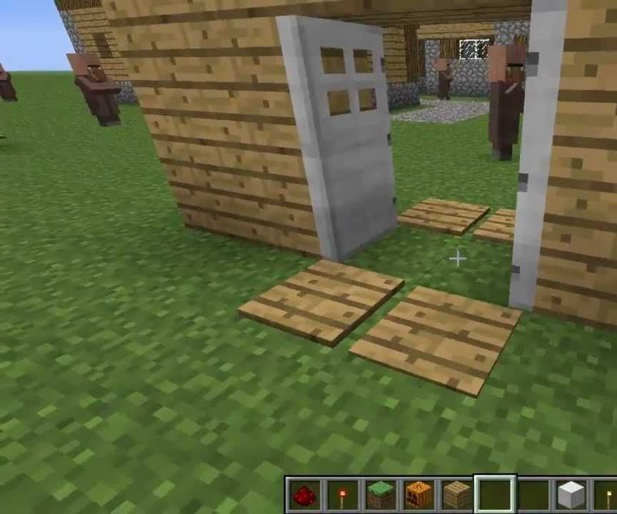 Minecraft How to make a working double door