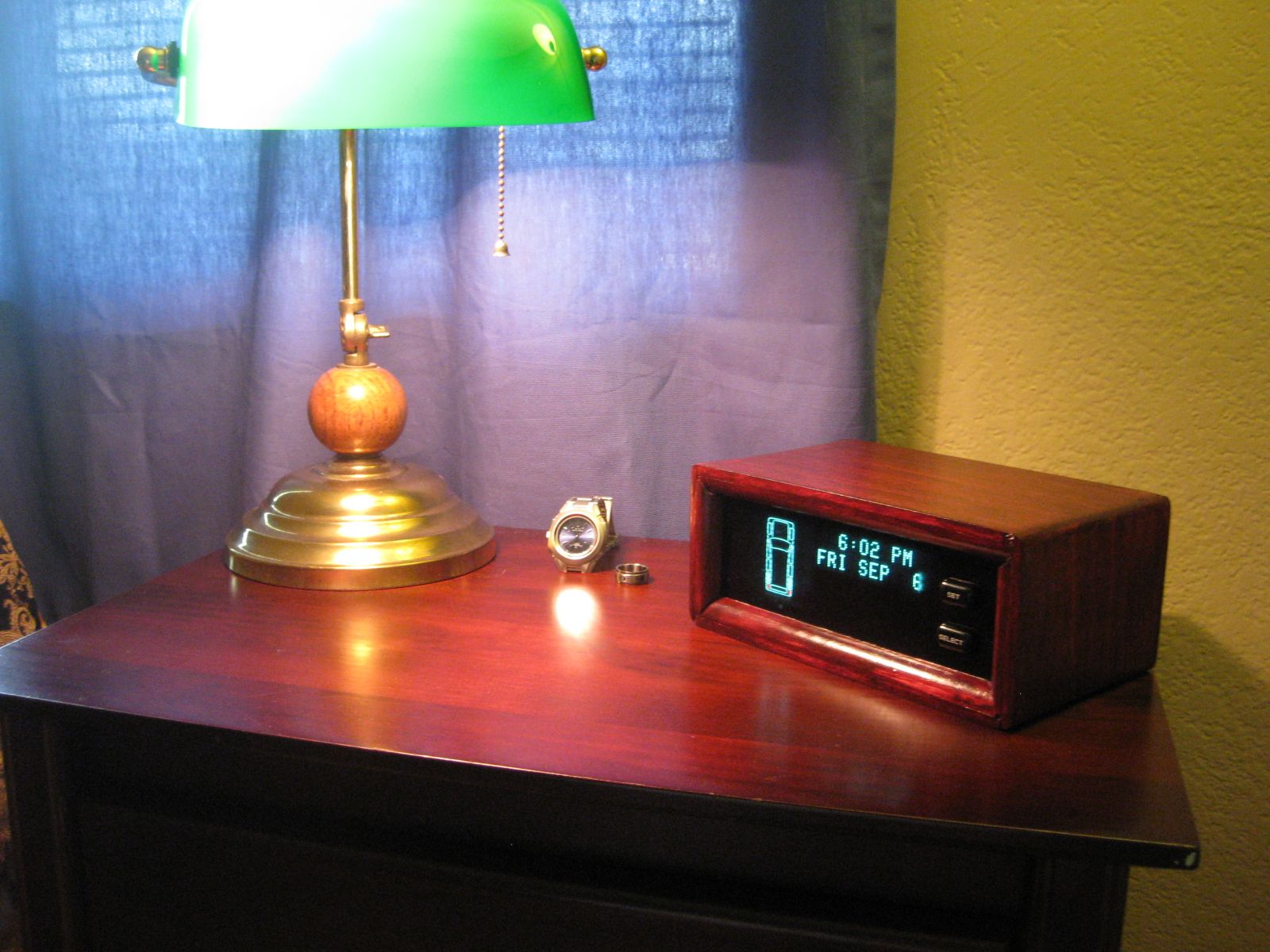 Custom Digital Clock From Wood and Jeep VIC
