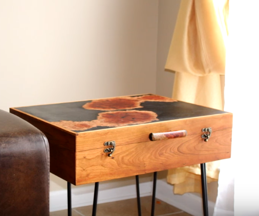 Resin & Wood - the Gentleman's End Table