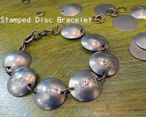 Stamped Disc Bracelet