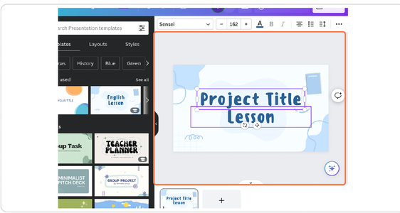 book presentation canva Enter Lesson Title