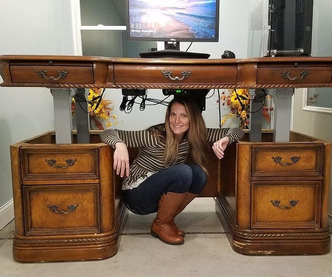 Converting an Executive Desk Into a Standing Desk 9 Steps Instructables