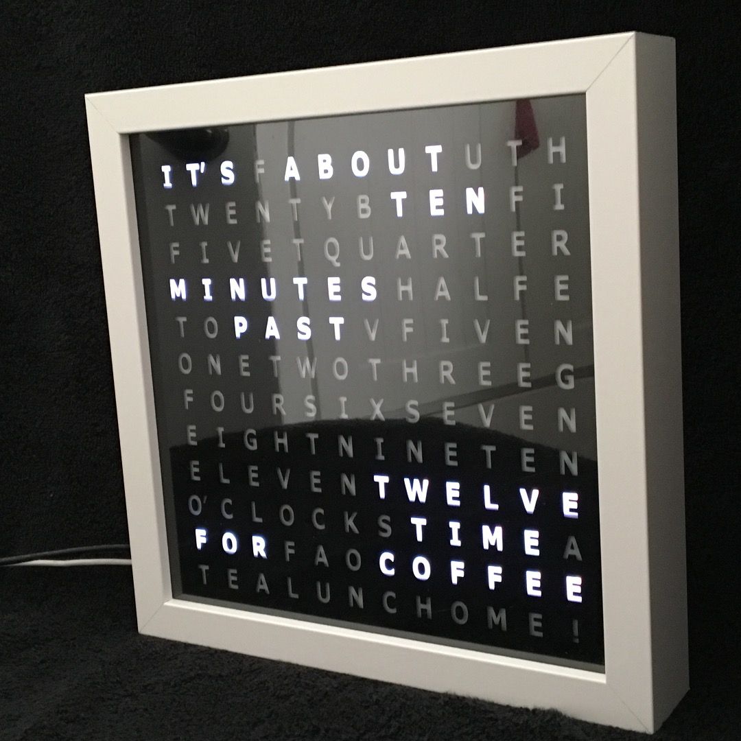 IKEA Ribba Word Clock 9 Steps Instructables