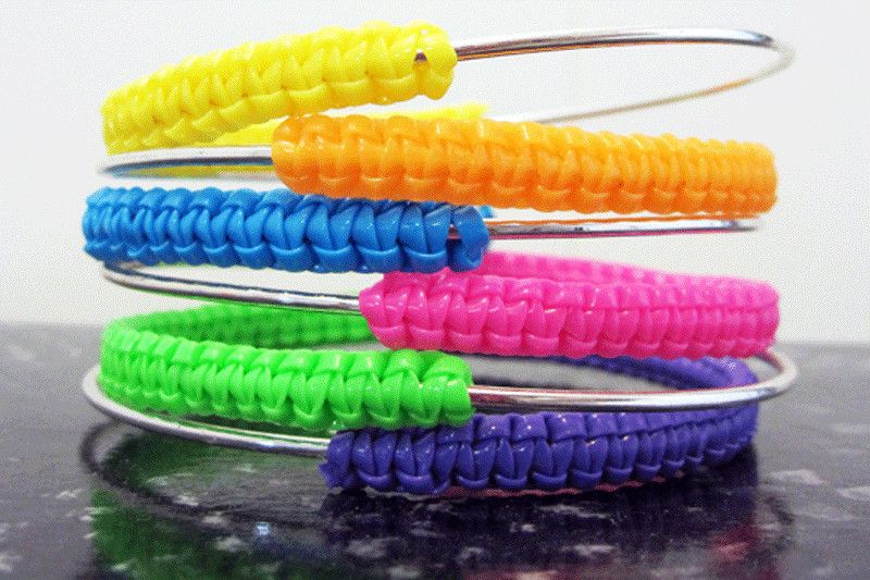 Personalized Mommy Jewelry- DIY Bangle Bracelet With Colorful Strings