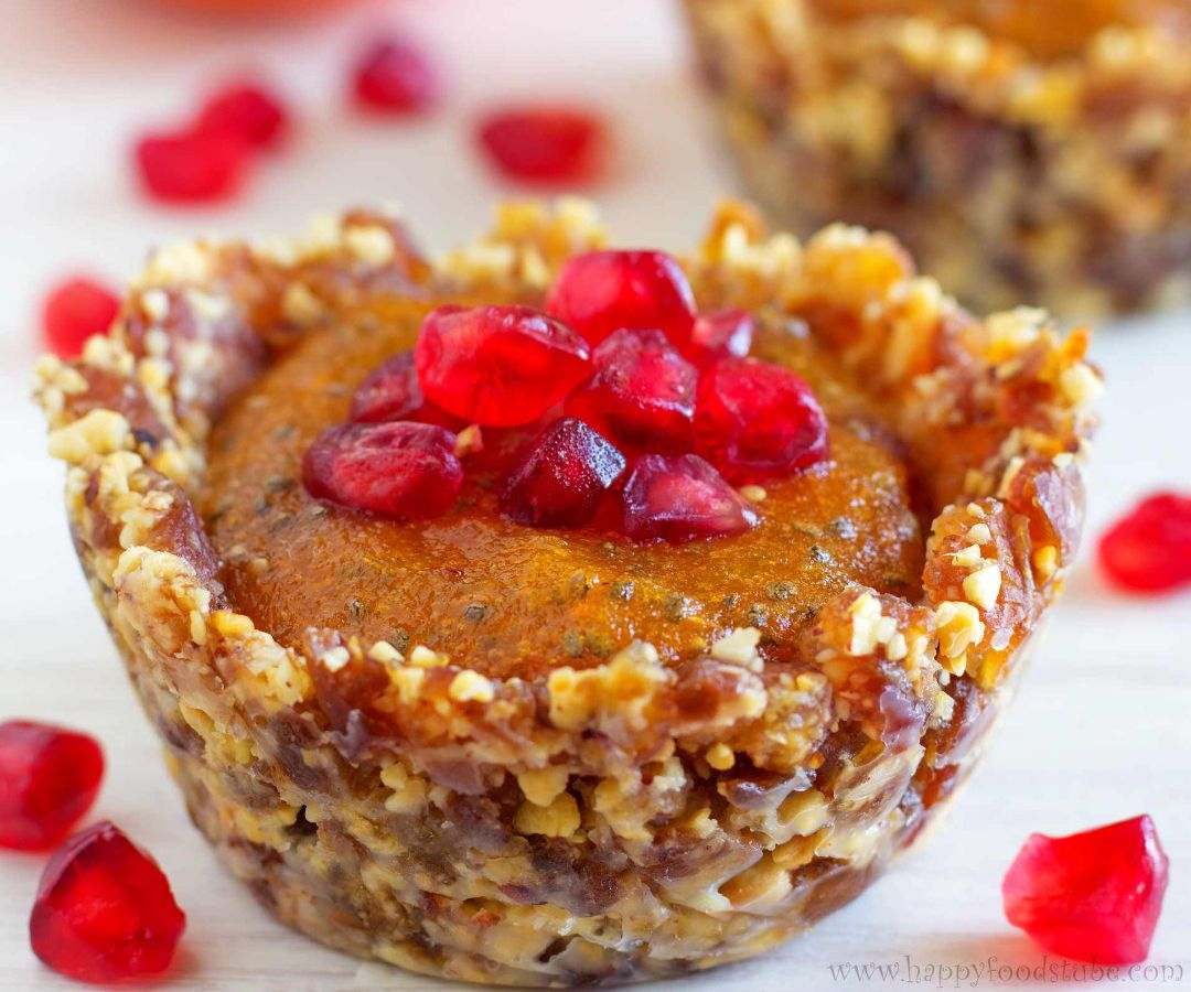 No Bake Persimmon & Pomegranate Dessert Cups