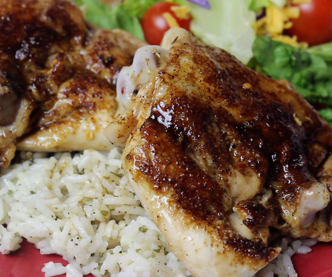 Kickin' Chicken Thighs and Basmati Rice