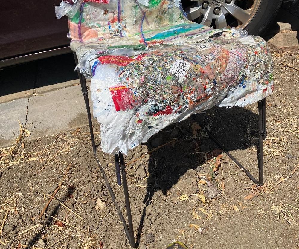 A Student Chair Made From Recycled Plastics and Steel