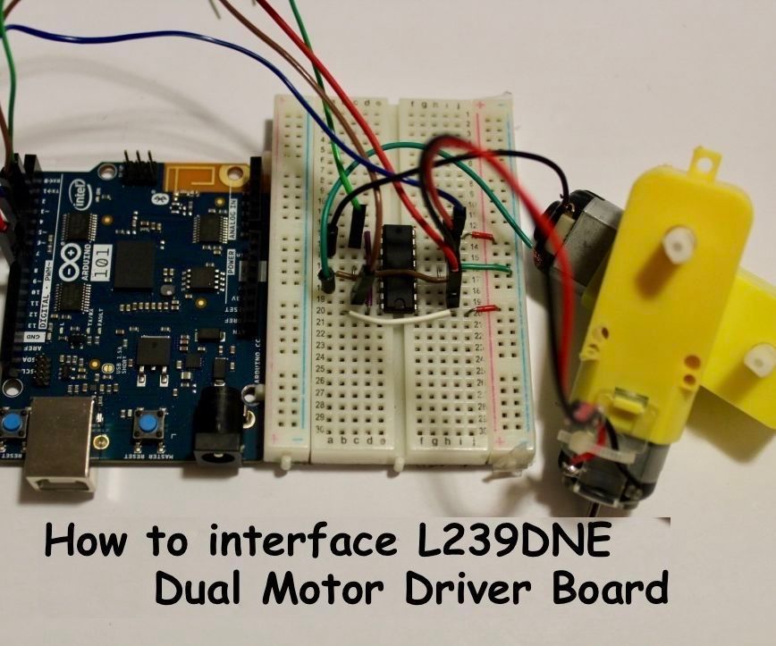 Control 2 Motors With the L293DNE Dual Motor Driver IC and Arduino 101