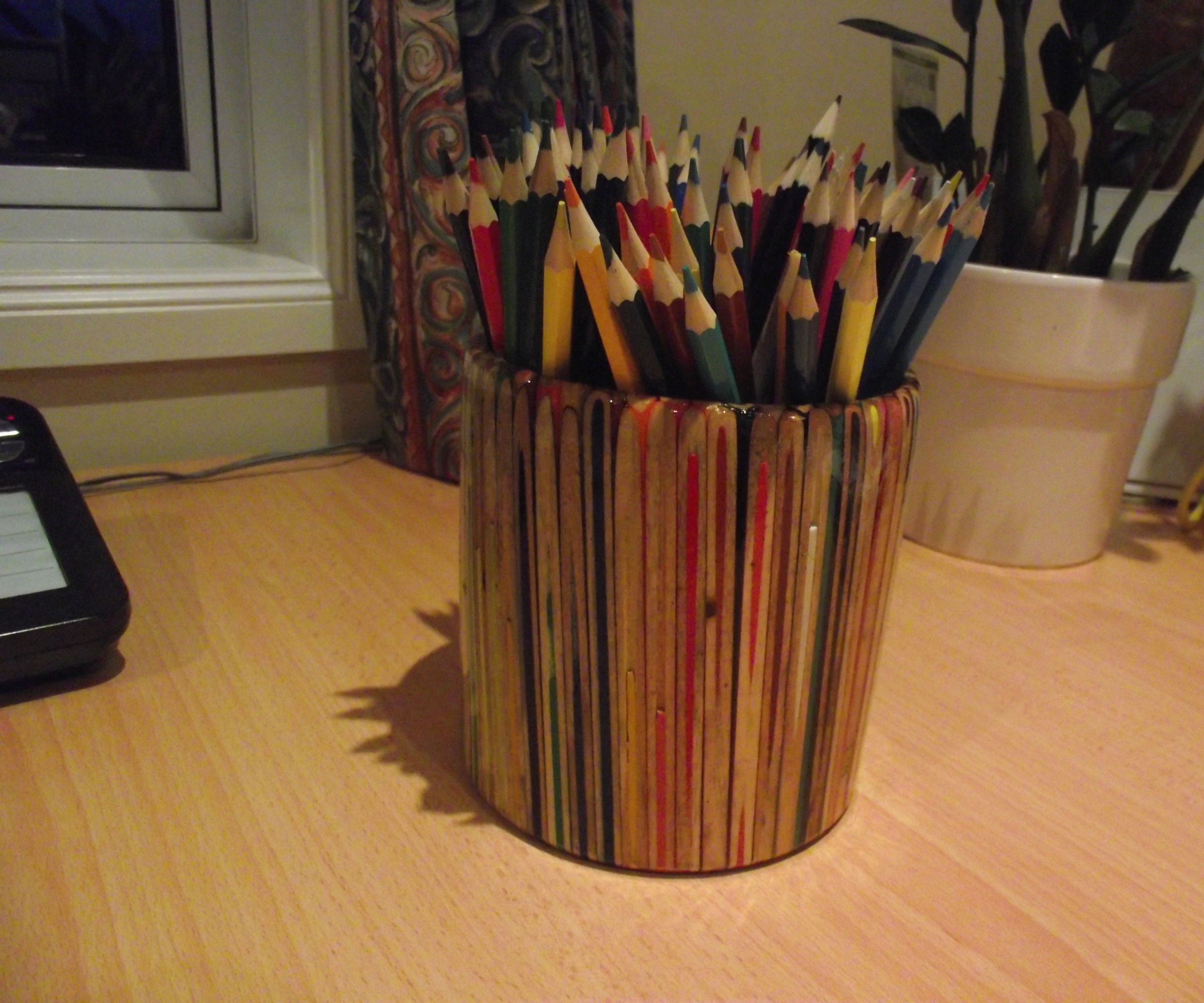 Pencil Pot Made From Pencils (of Course)