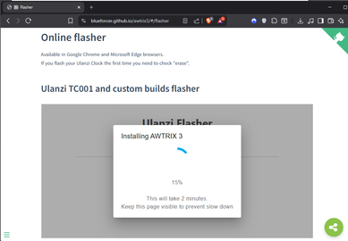 Flashing AWTRIX 3 on the ESP32