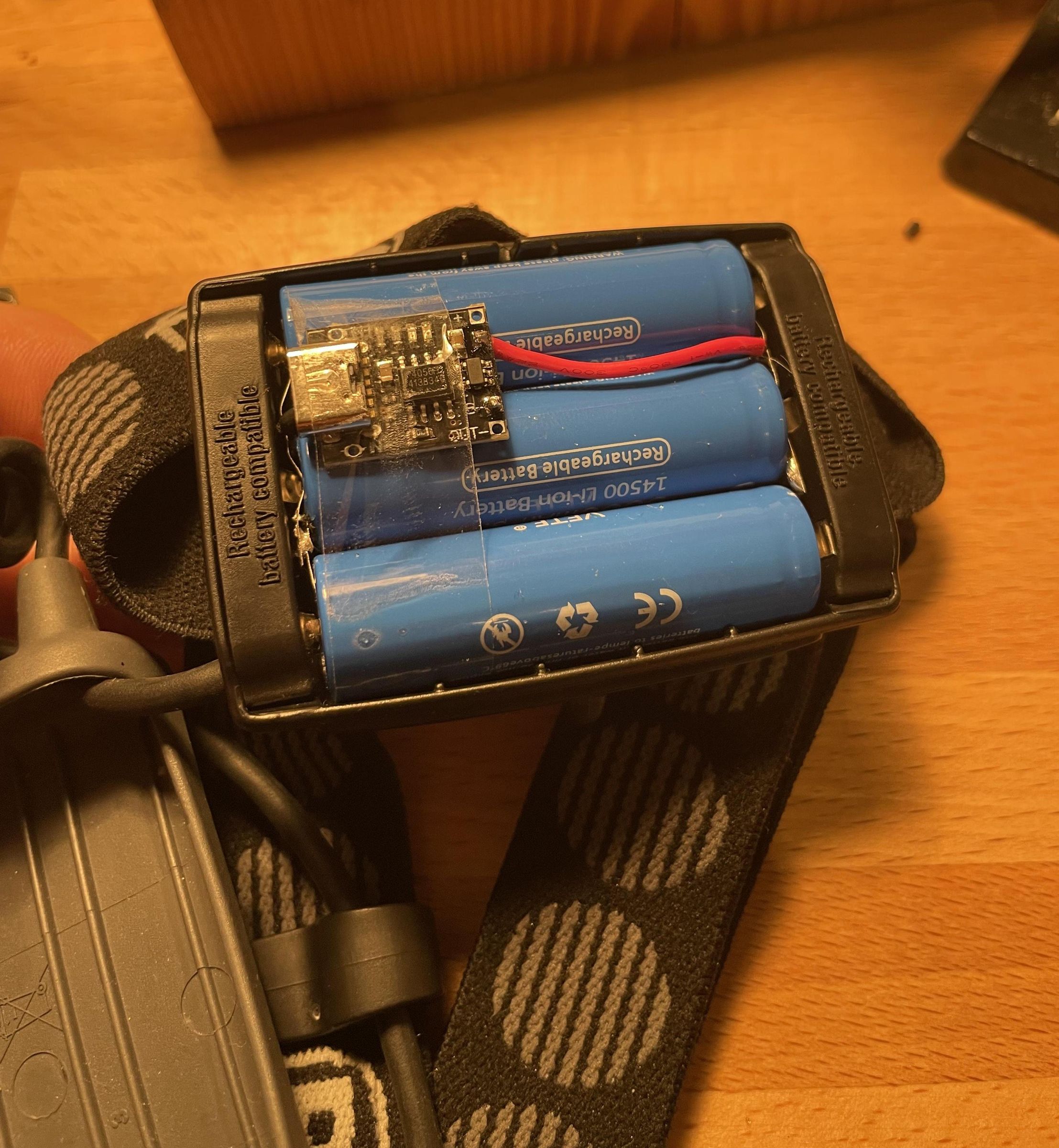 DIY Rechargeable Battery for Headlamp Petzl MYO RXP (similar to Petzl CORE, Just Bigger AA Size)