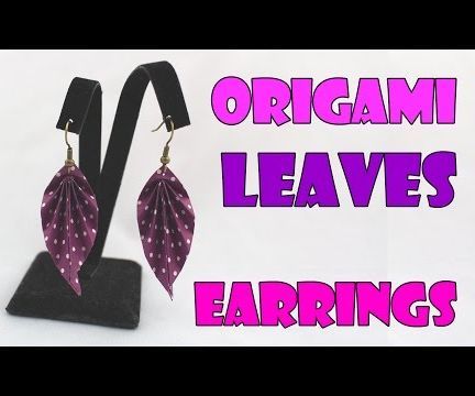 DIY: Origami Paper Earrings Leaves 