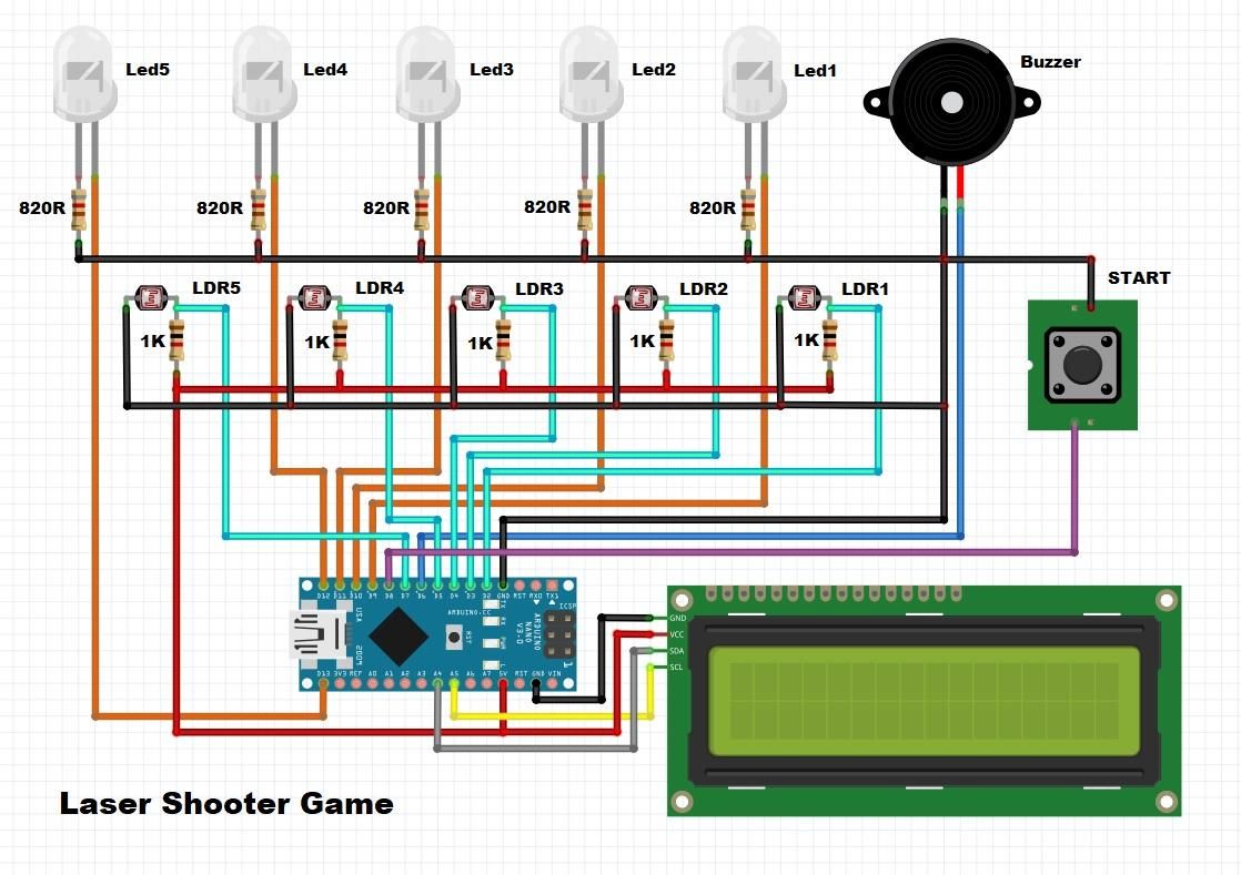 DIY Arduino Laser Pointer Shooting Game - Instructables