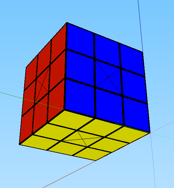 Working Rubik's Cube on Google SketchUp
