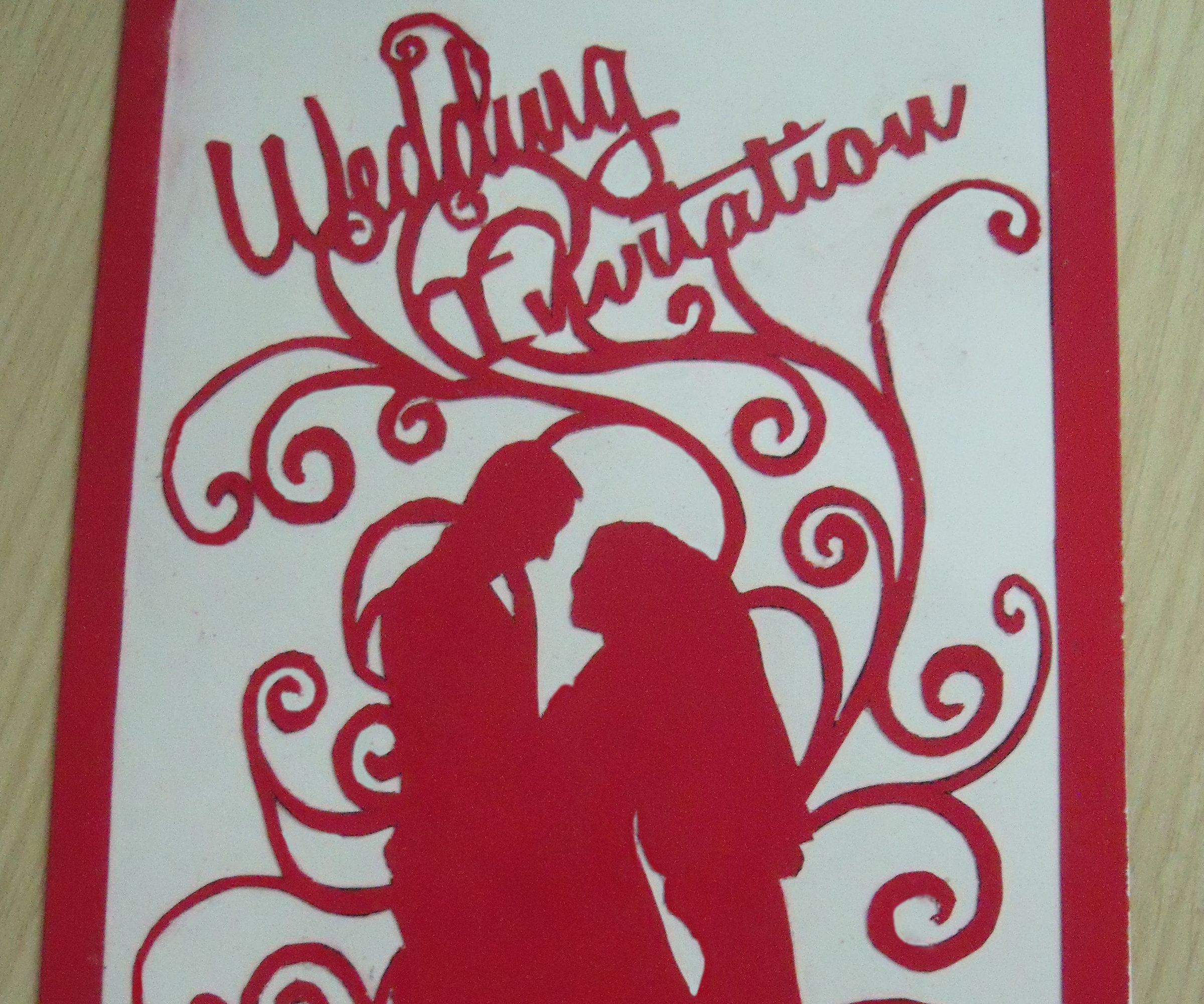 Cut Out Wedding Invitation (ready to Cut Template)