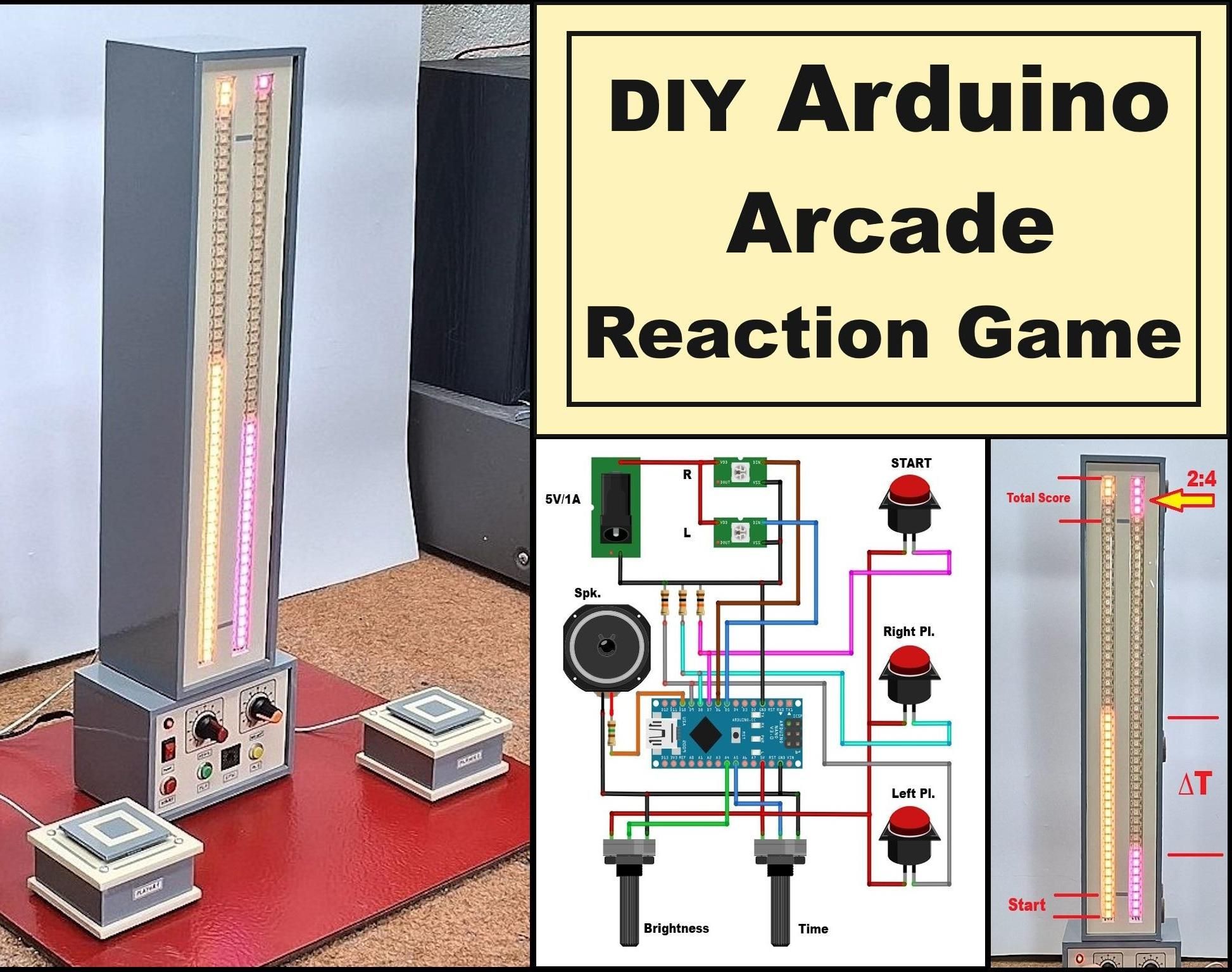 Ultimate 2-Player Reaction Timer With WS2812B LED Strips & Arduino