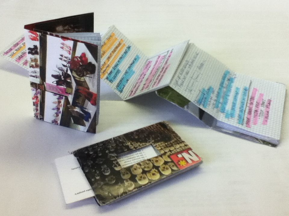 Pocket Size Accordion Notebook With Business Card Holder