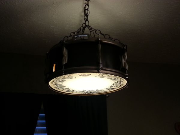 Snare Drum Swag Lamp
