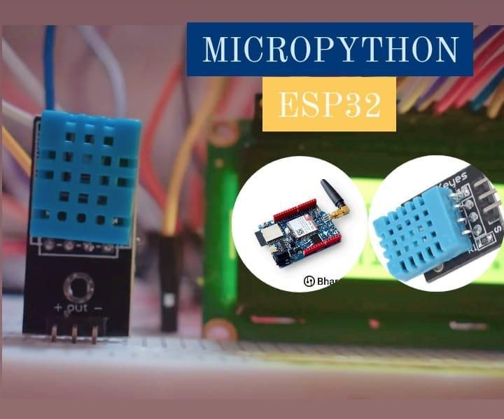 Temperature and Humidity Sensor With MicroPython Using Bharat Pi Board