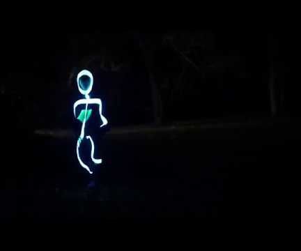 EL Wire Stick Man Suit