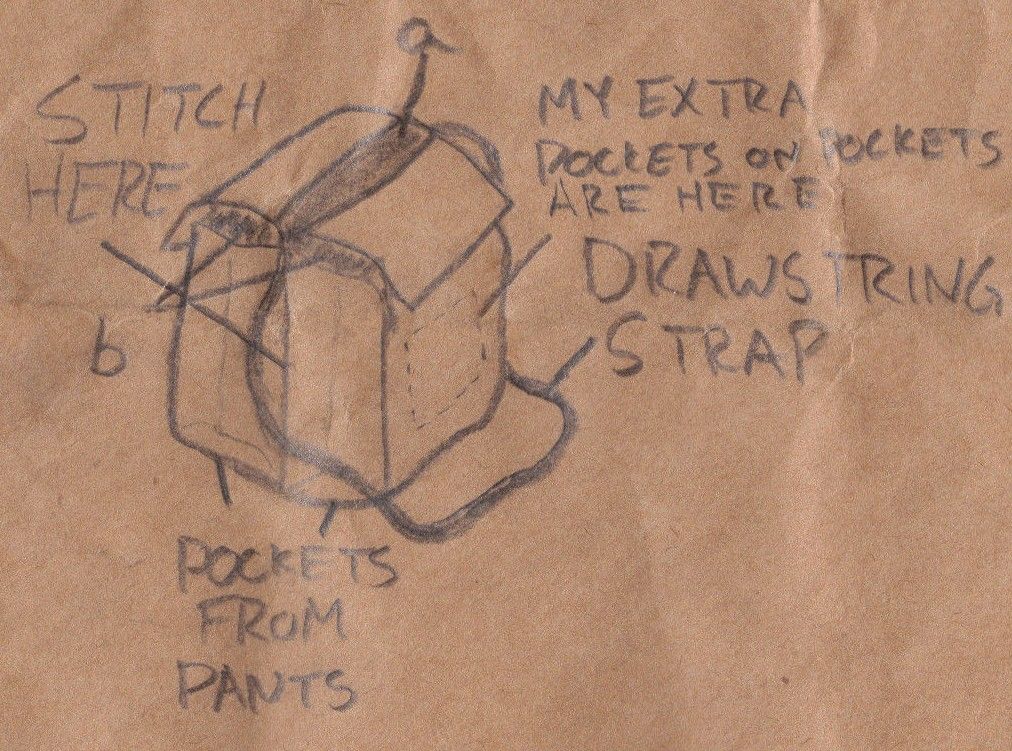 Nifty Salvaged Pocket-Bag (Satchel) or Purse 