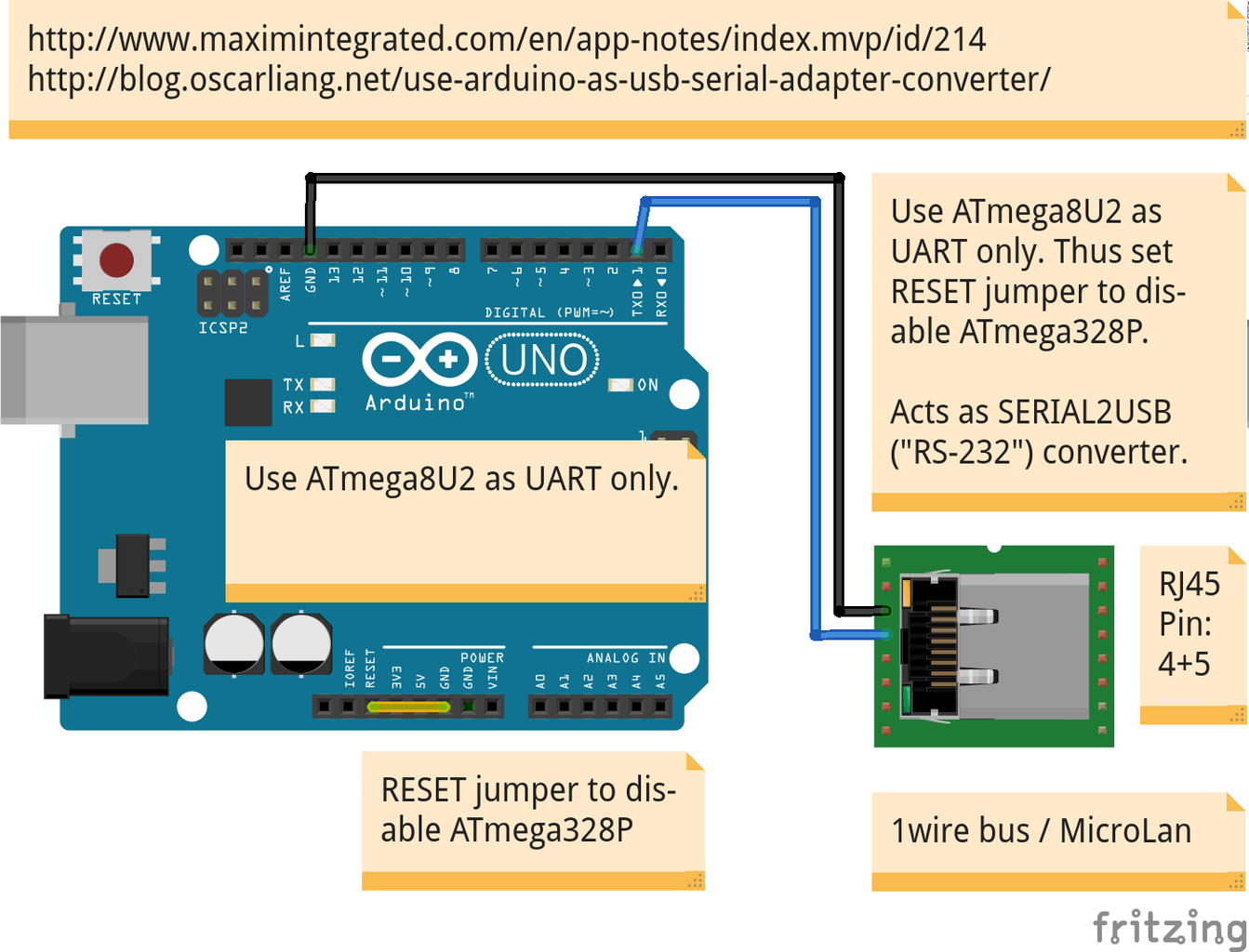 Arduino Uno ("1-wire Bridge")