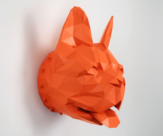 French Bulldog Papercraft DIY Project