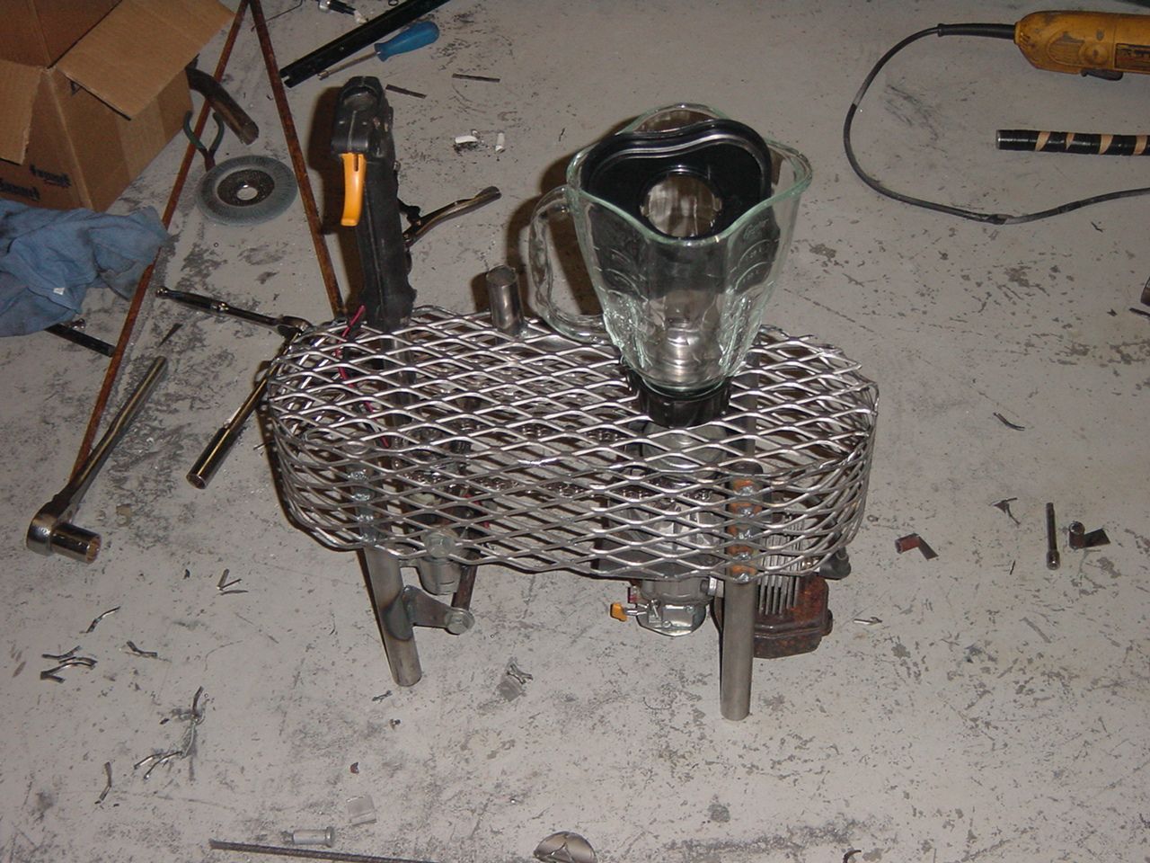 Blender-wacker, A gas powered blender with electric start.