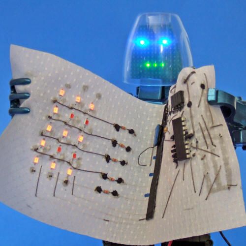 Conductive Glue and Conductive Thread: Make an LED Display and Fabric Circuit That Rolls Up.
