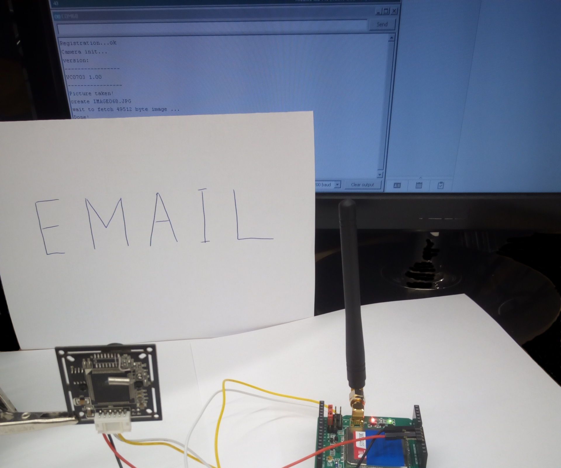 Arduino Email Camera (VC0706 + 3G Shield + Arduino M0 Analogue)