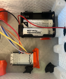 ESP8266, Battery Holder, Distance Sensor Placement