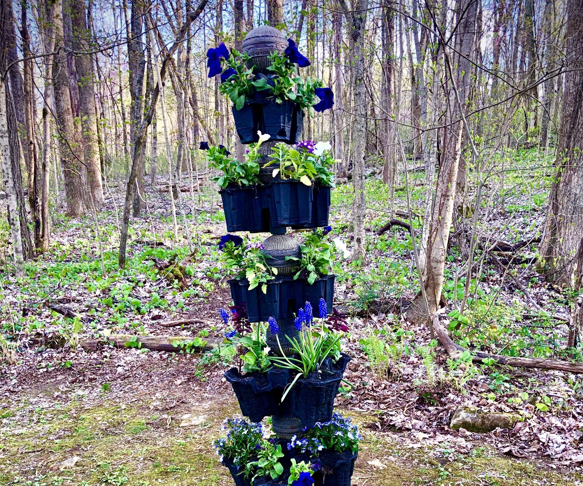 Cardboard Flower Tower