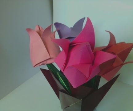 How to Make an Origami Tulip Flower