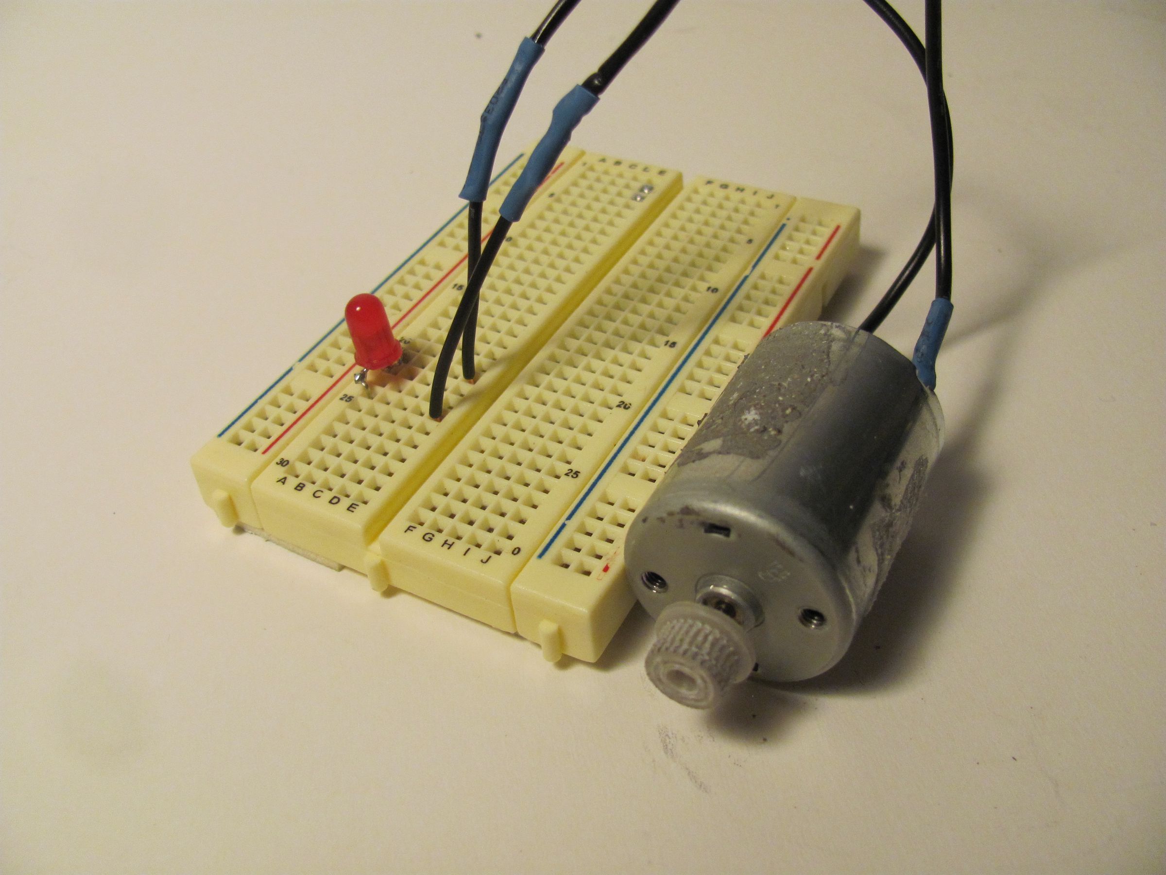 Drive an LED with a Motor!