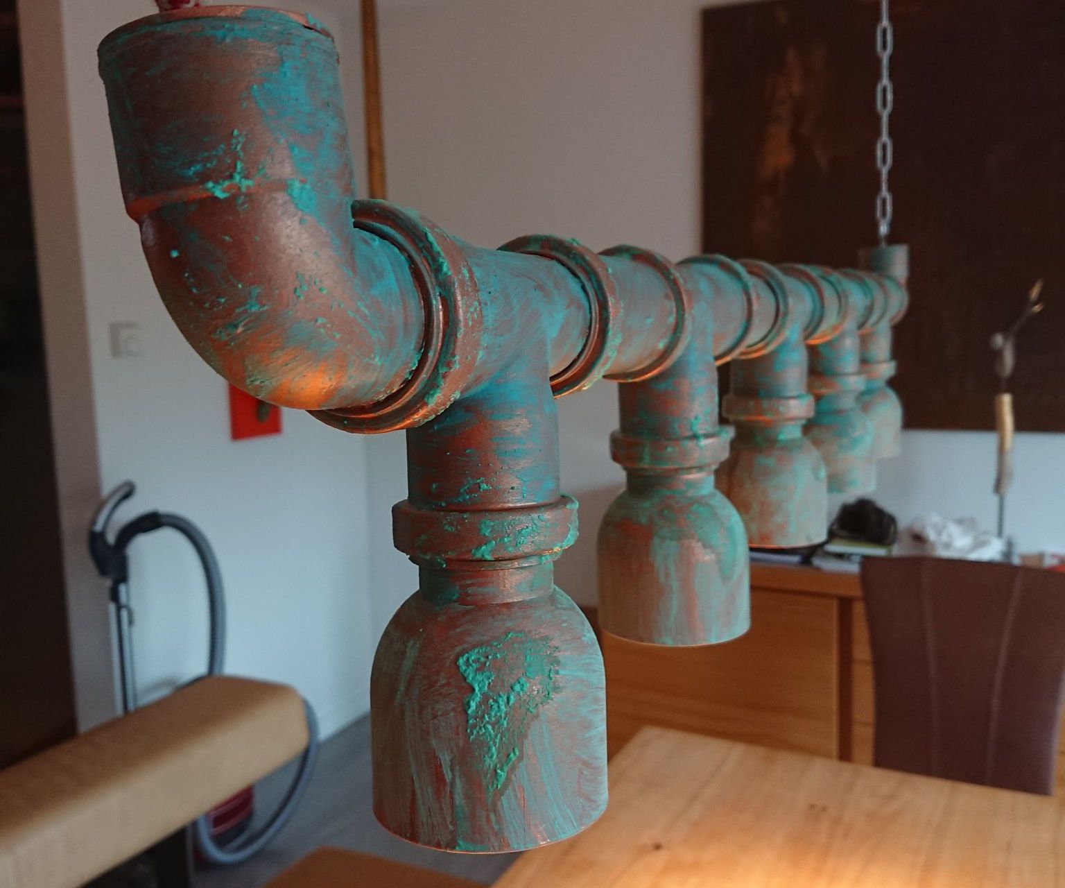 Copper Rust Drop Light 